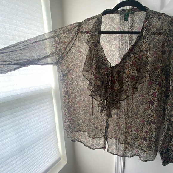Lauren Ralph Lauren silk top. Size 1x - Picture 4 of 8